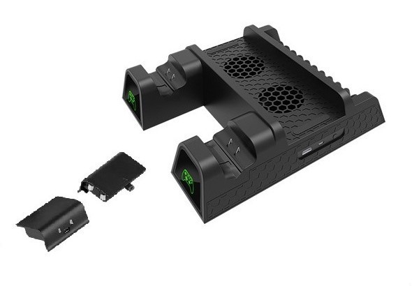 Vertikálny stojan Xbox One Fat / S / X - chladič, USB, akumulátory - 60104