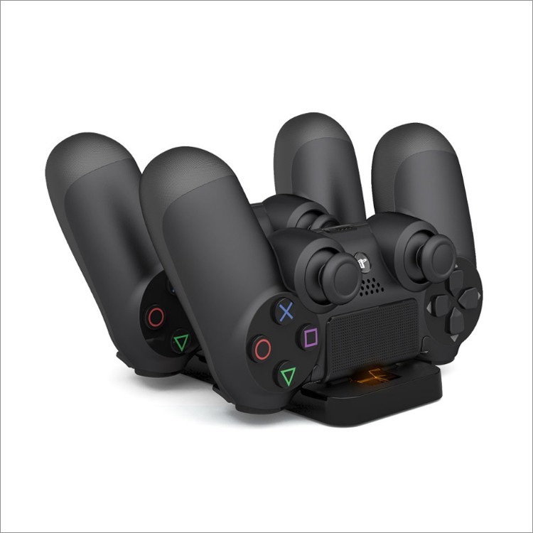 Stand dual  - incarcare controller - PS4 - Negru - EAN 0733180810991 (e)