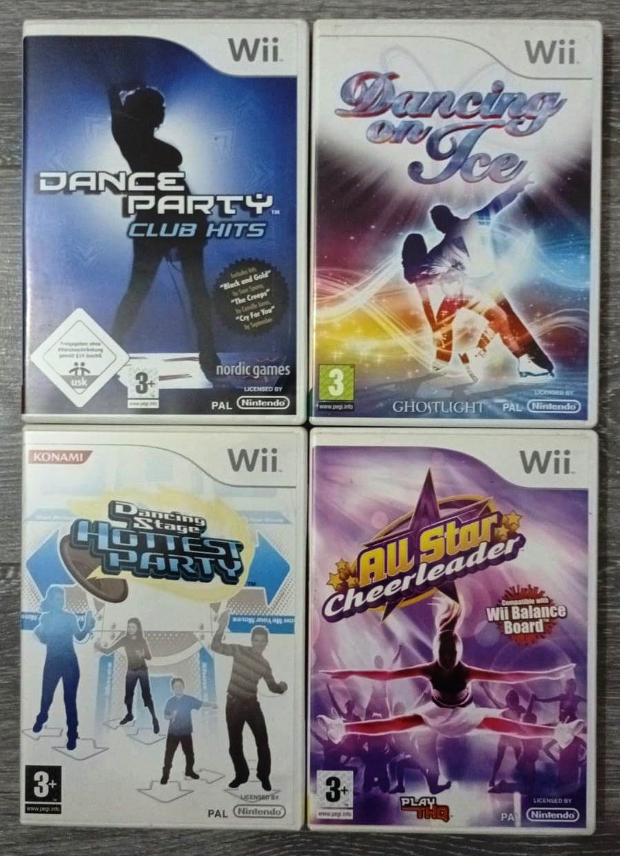 Joc Nintendo Wii Dance Party Club Hits + Dancing StageHottest PArty + Daning on ice + All Star Cheerleader