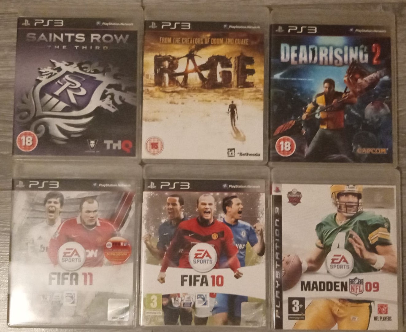 Joc PS3 Saints Row The Third + RAGE + Deadrising 2 + Madden NFL 09 + FIFA 10 + Fifa 11