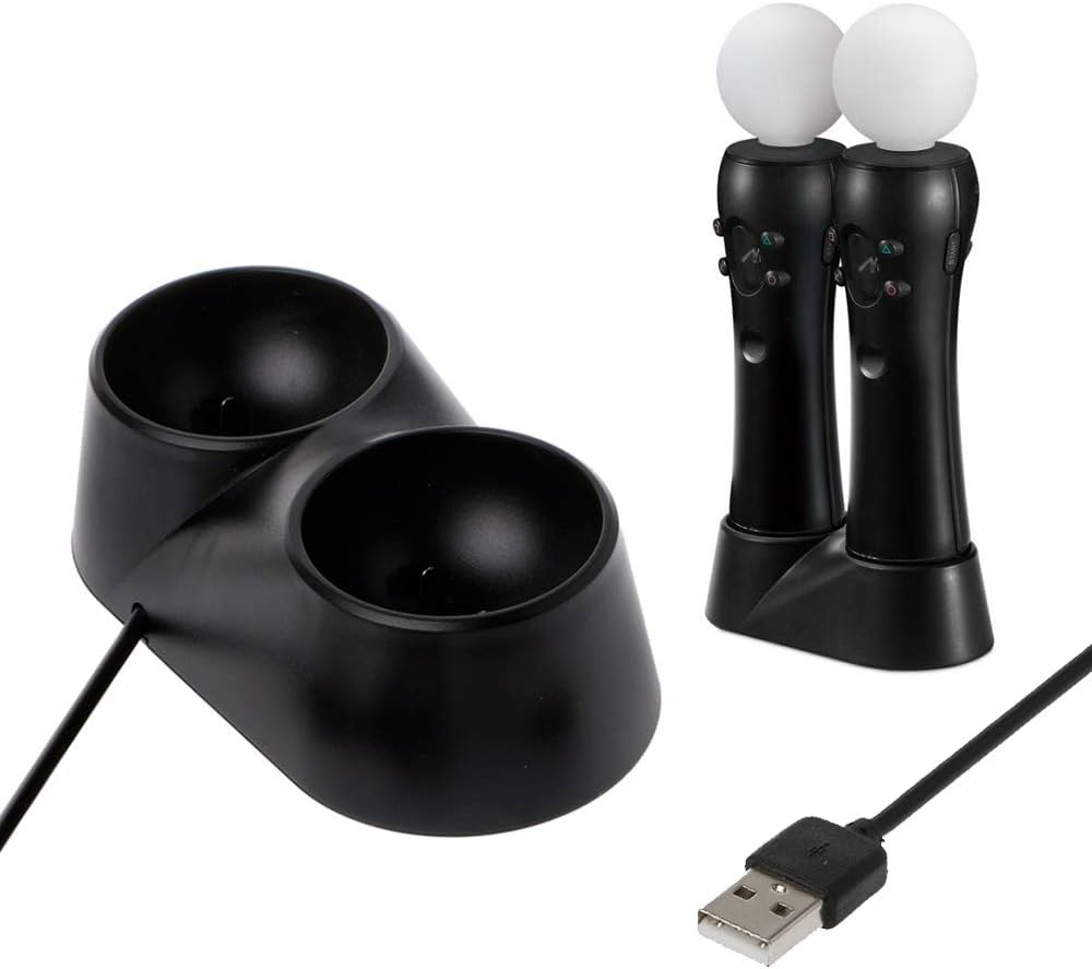 Stand dual  - incarcare controller - L/R PS Move PSVR - PlayStation VR - PS3/PS4/PS5 - EAN : 6958201611225 (e)