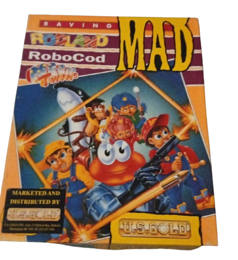 Hra Commodore Raving Mad Compilation - Robocod / Roland