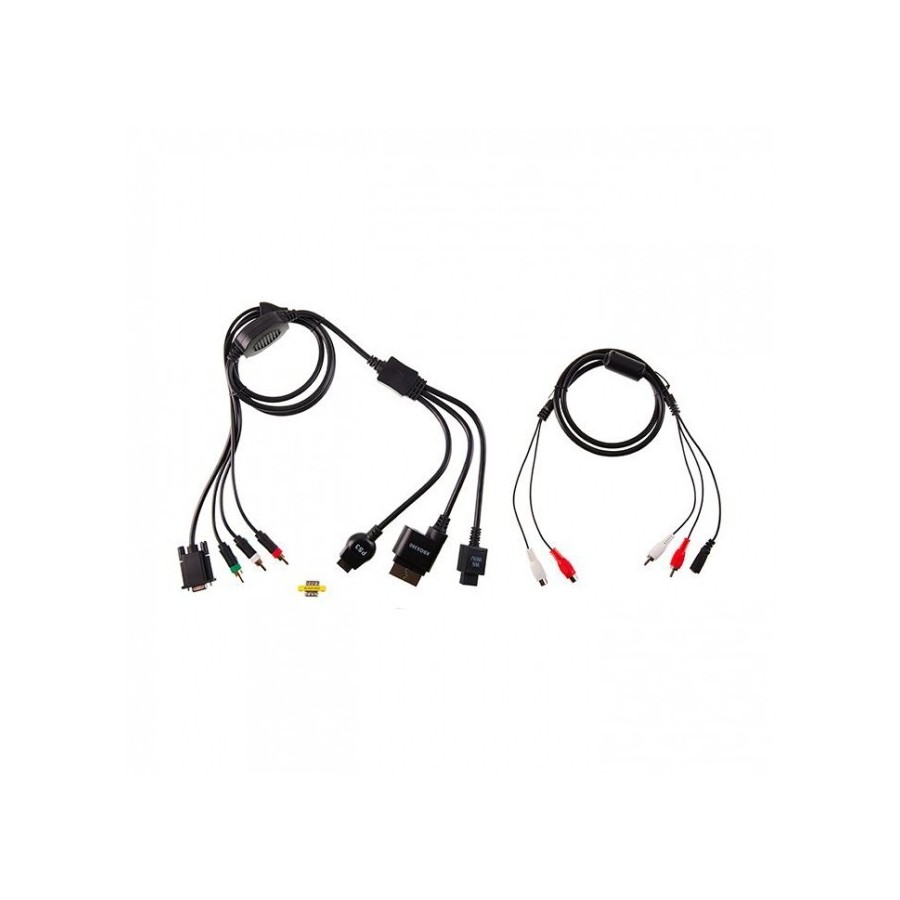 Cablu VGA + AV pentru XBOX 360 / PlayStation PS1, PS2, PS3 / Nintendo Wii, Wii U	 - EAN 3700372704526