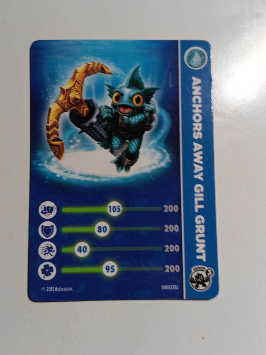 Skylanders Anchors Away Gill Grunt - card