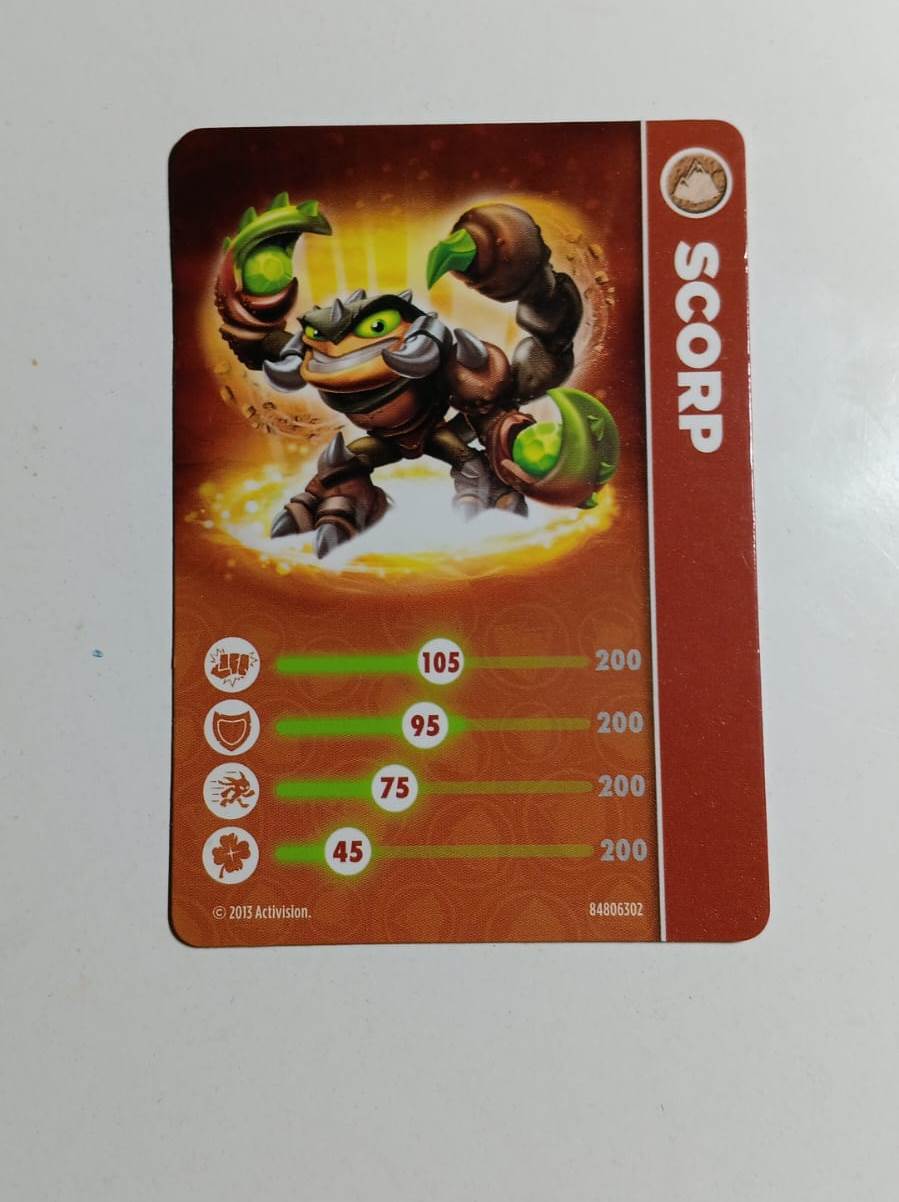 Skylanders Scorp - card