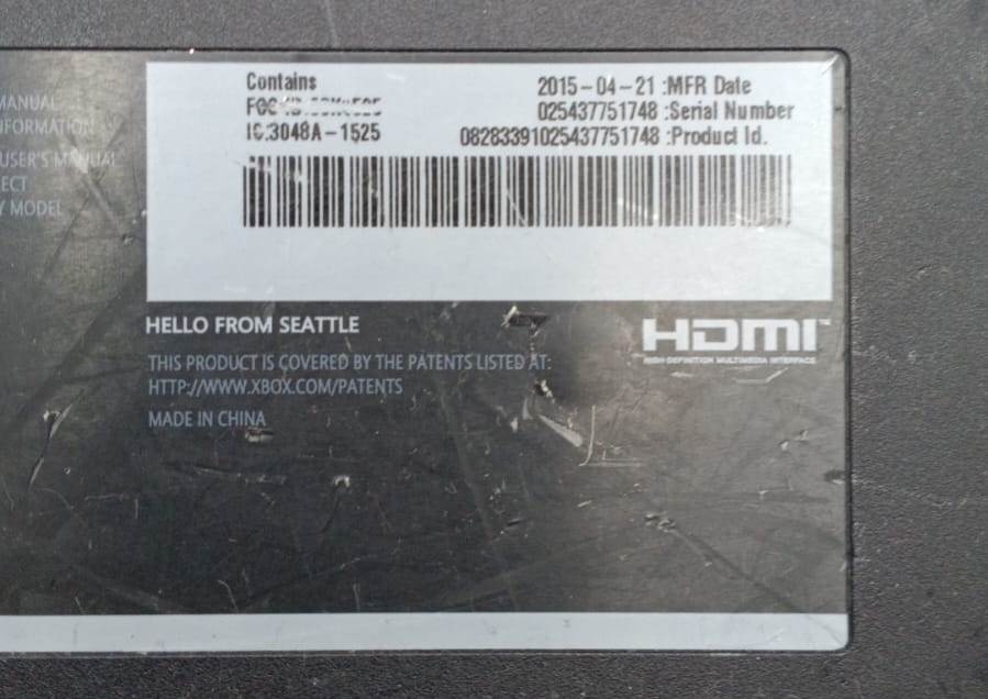 Consola XBOX One 1TB - SN 025437751748- (004)