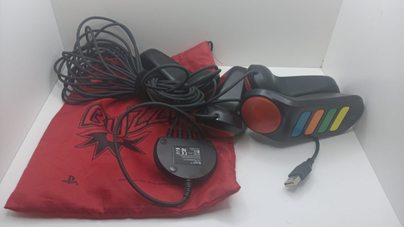Set 4 Buzz Controller + bag - PlayStation PS2 PS3