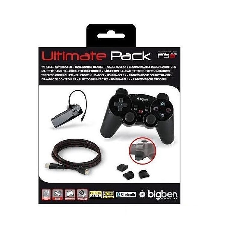 Controller BigBen wireless + Casca chat - HDMI - Triggere - pentru PlayStation PS 3 - EAN 3499550287035 (e)